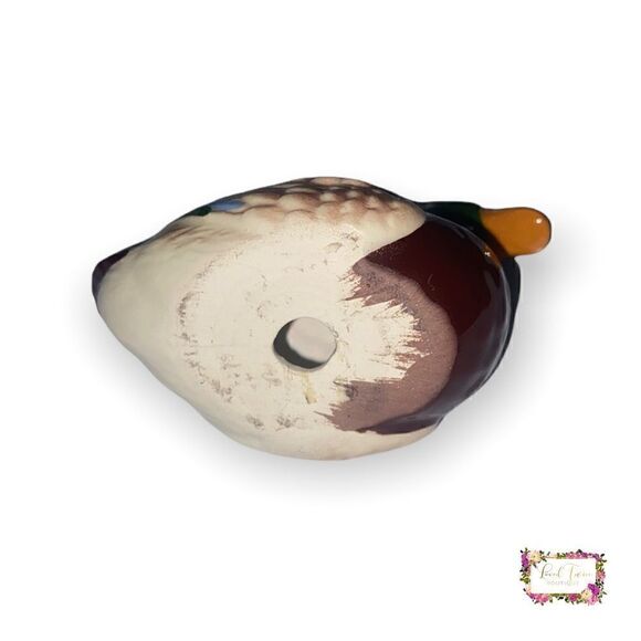 Vintage Miniature Ceramic Porcelain Hand Painted Mallard Duck Figurine - Picture 9 of 14